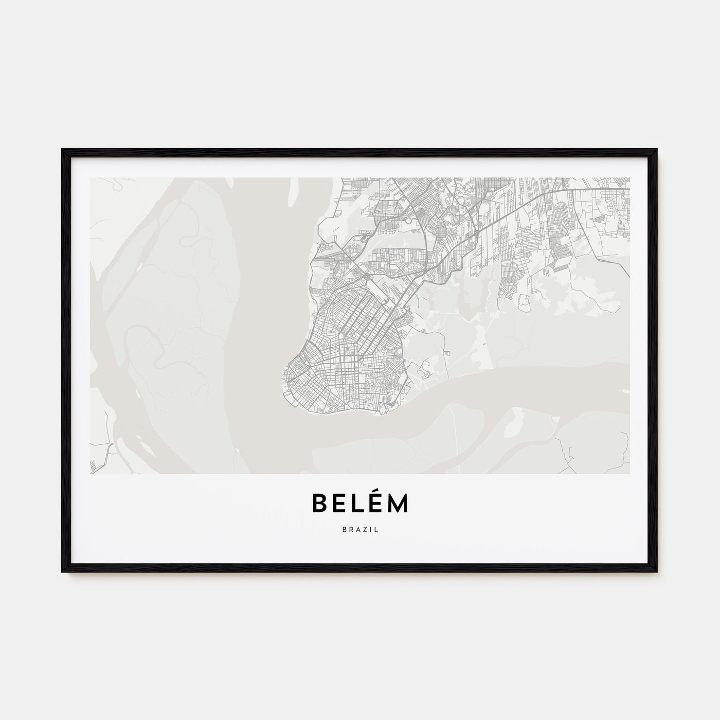 Belém Map Landscape Poster