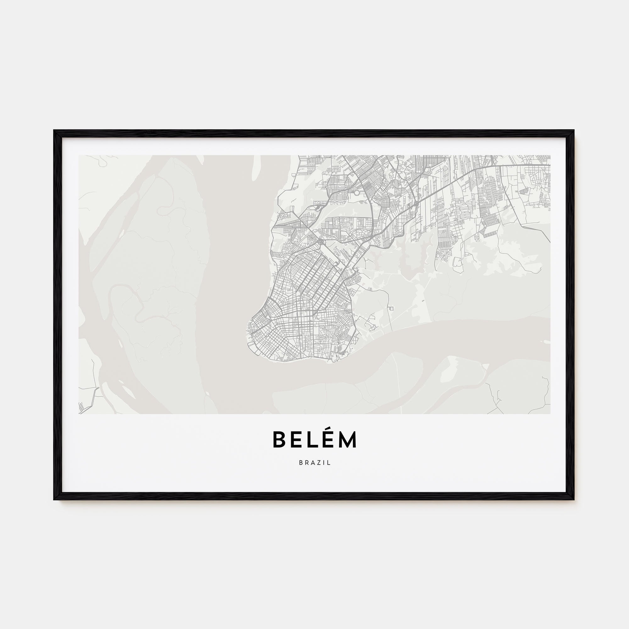 Belém Map Landscape Poster