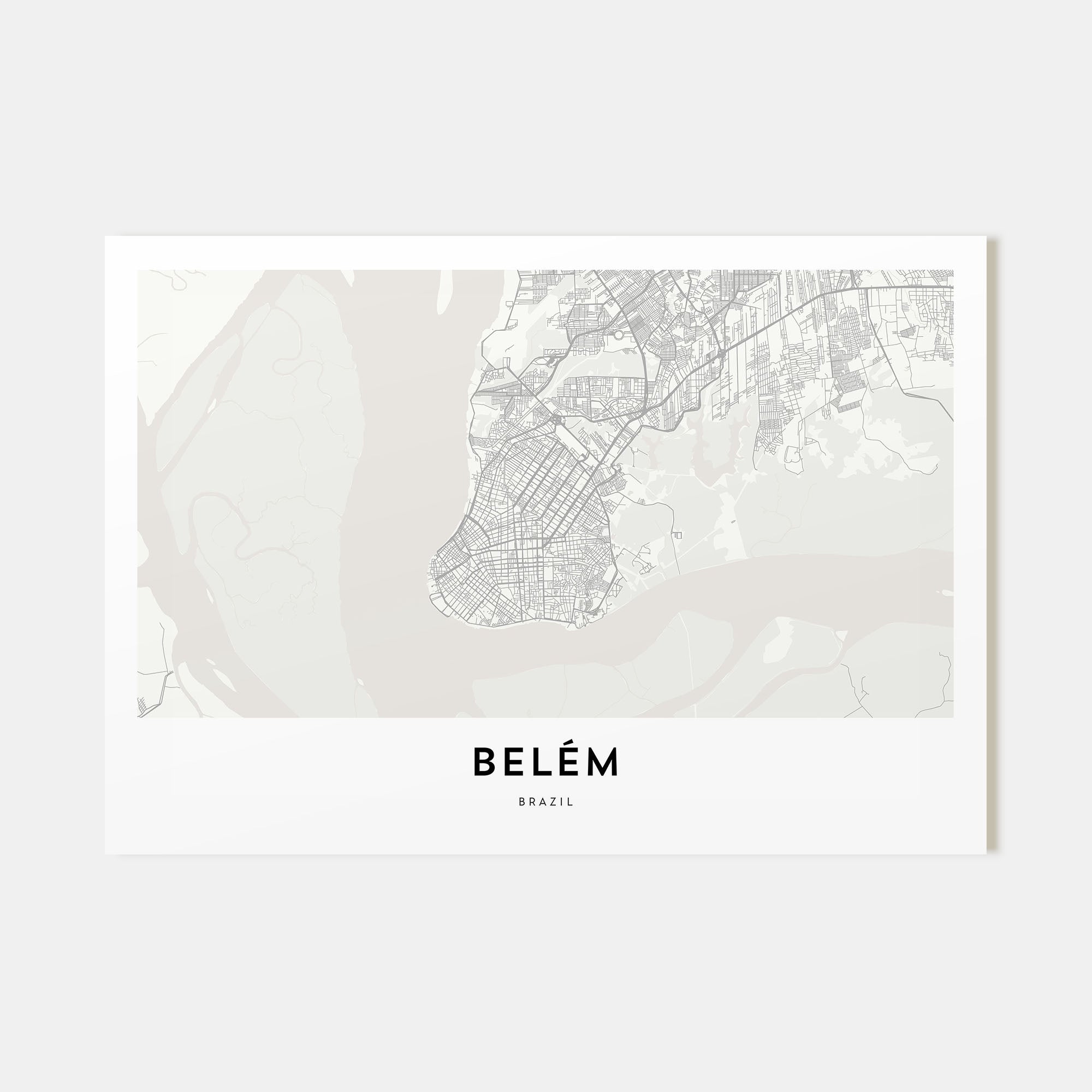 Belém Map Landscape Poster