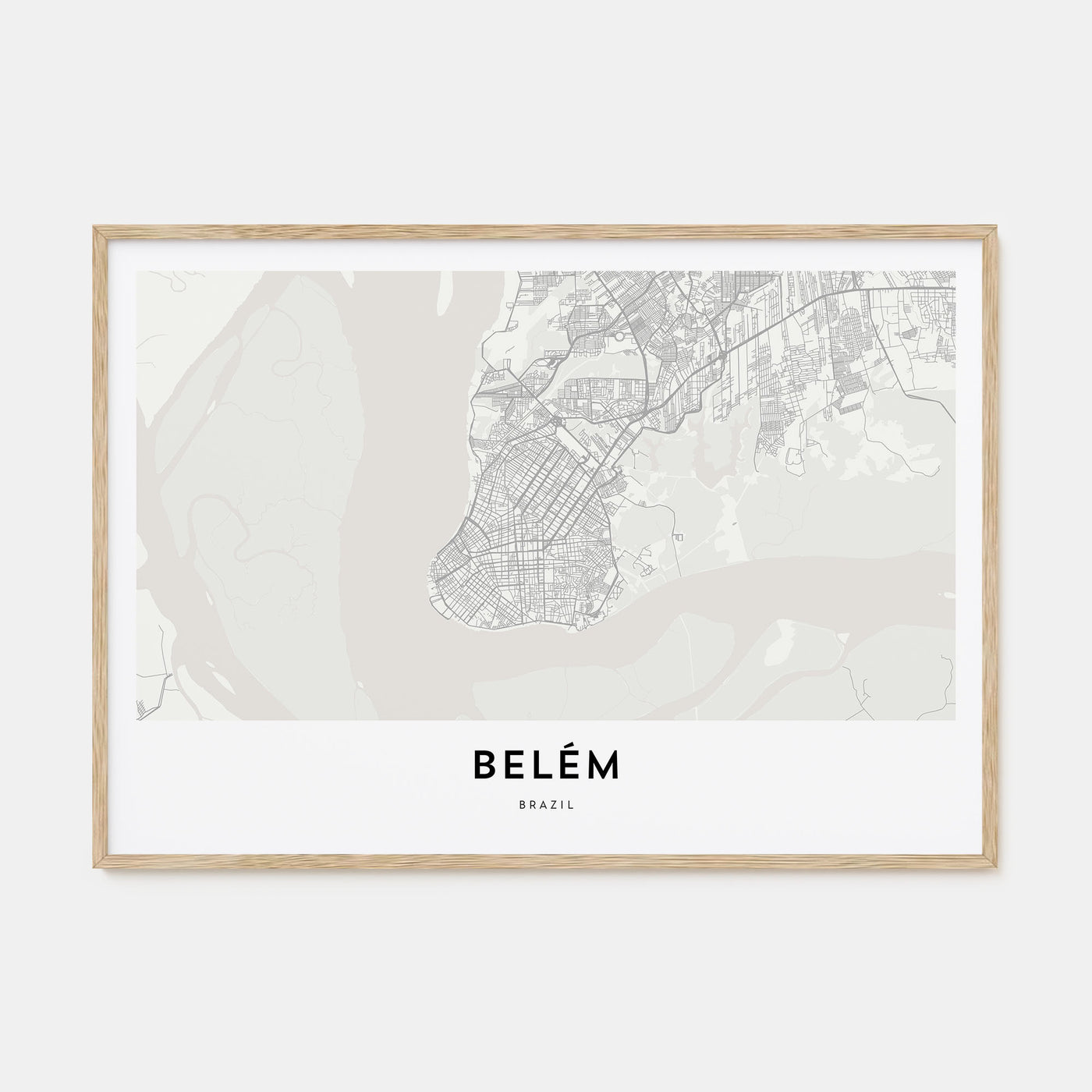 Belém Map Landscape Poster