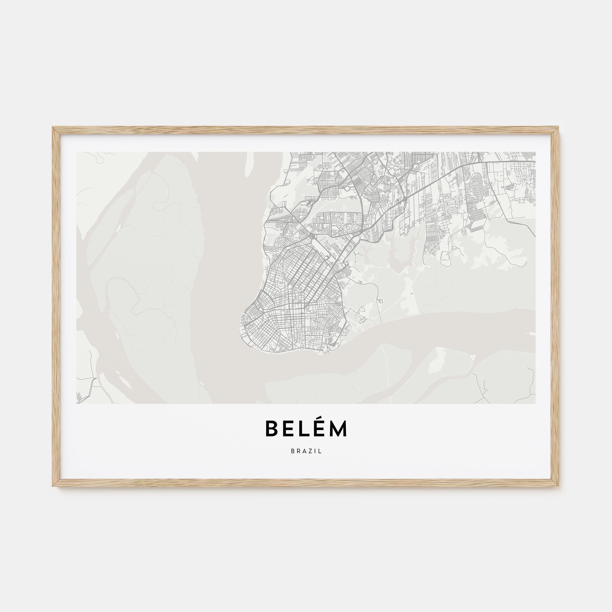 Belém Map Landscape Poster