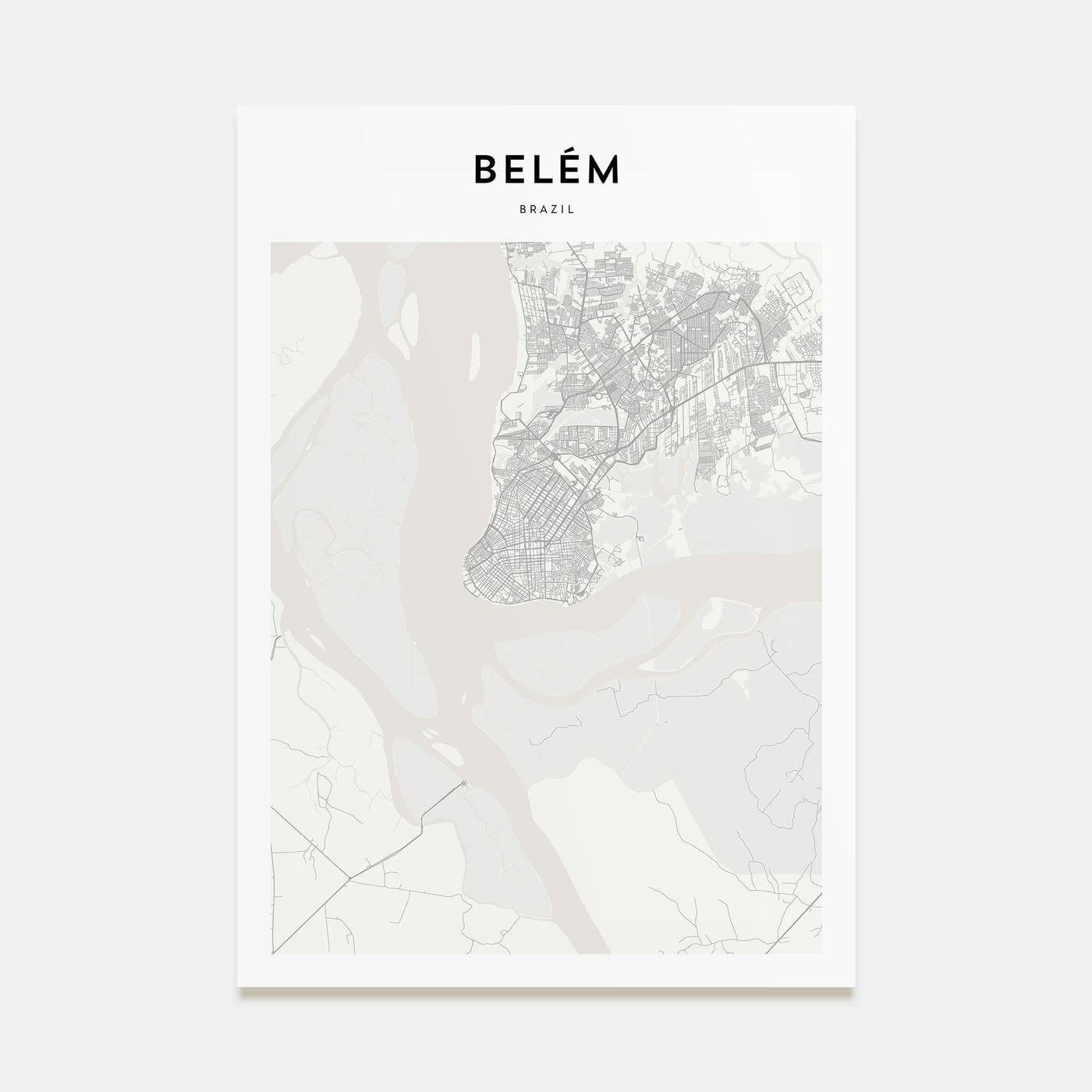 Belém Map Portrait Poster