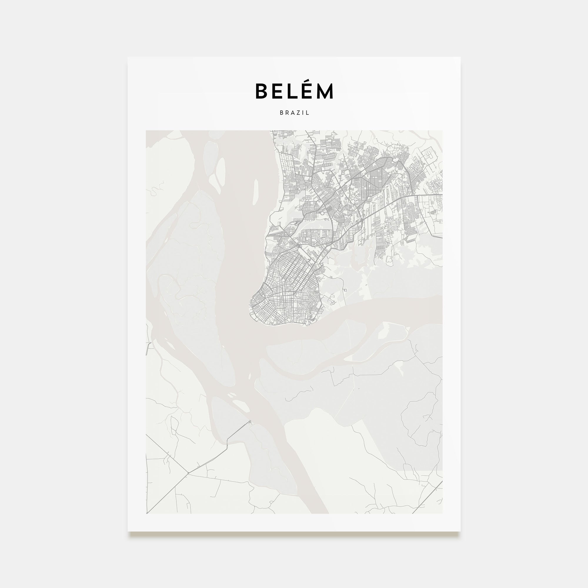 Belém Map Portrait Poster