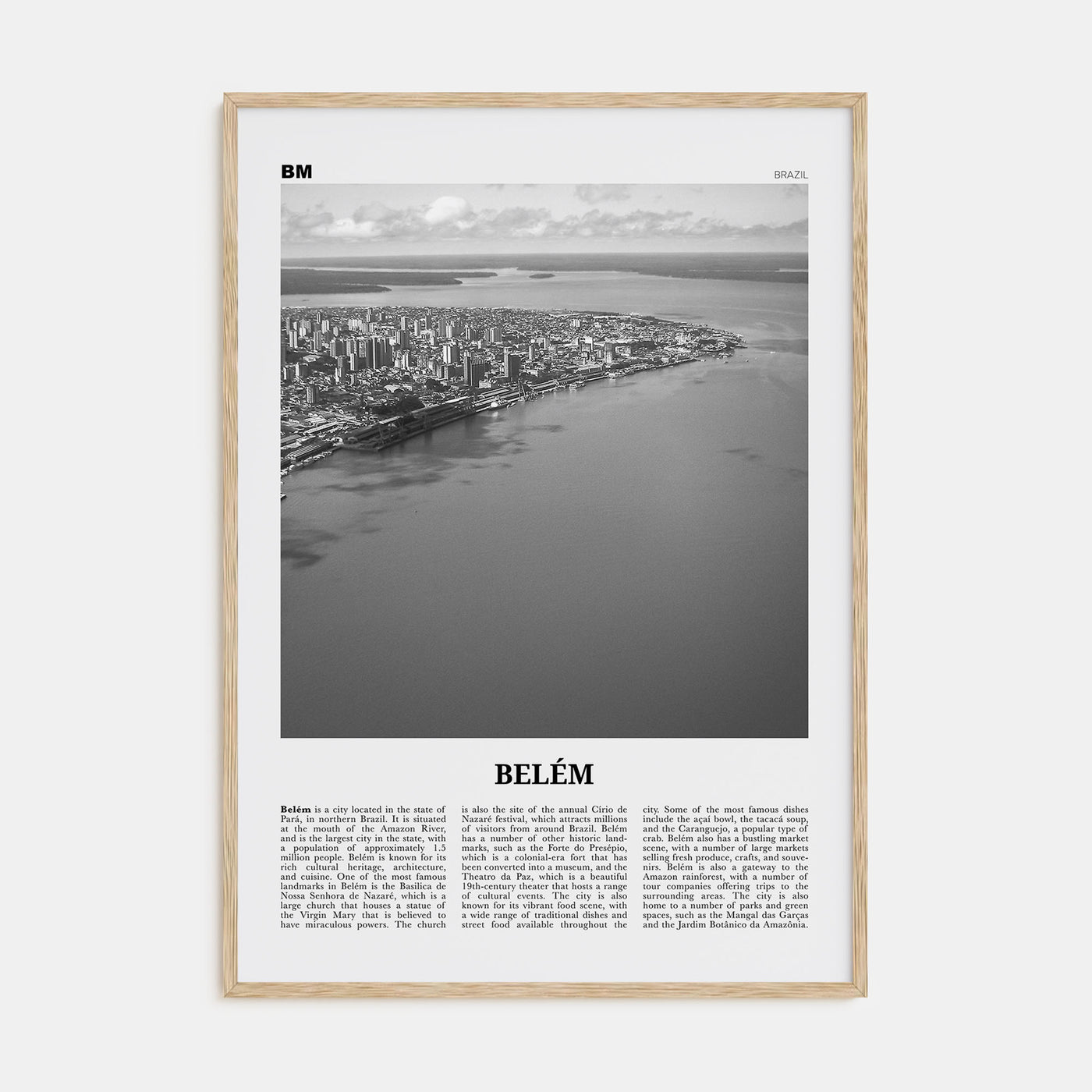 Belém Travel B&W No 1 Poster