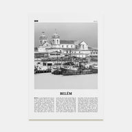 Belém Travel B&W No 2 Poster