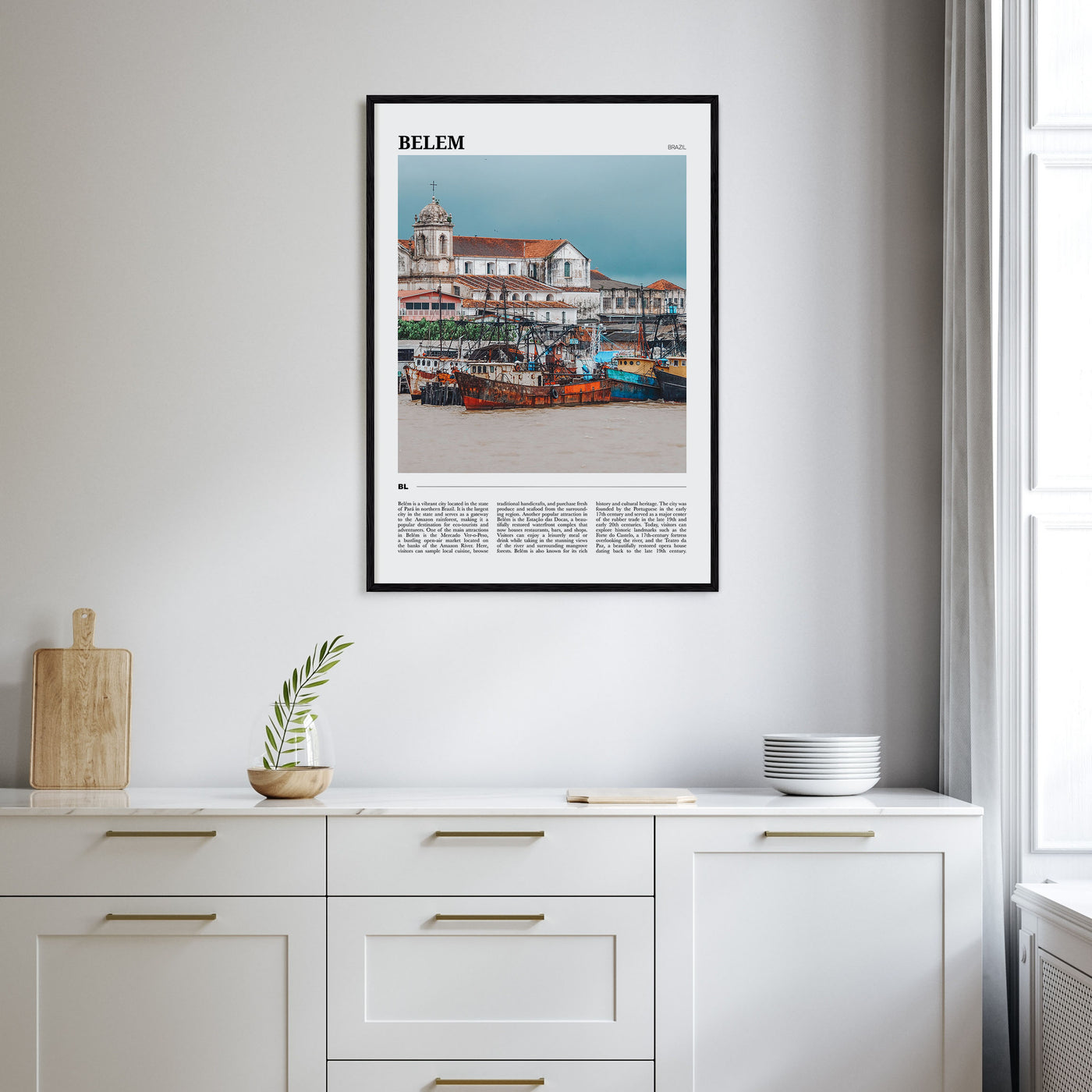 Belém Travel Color Poster