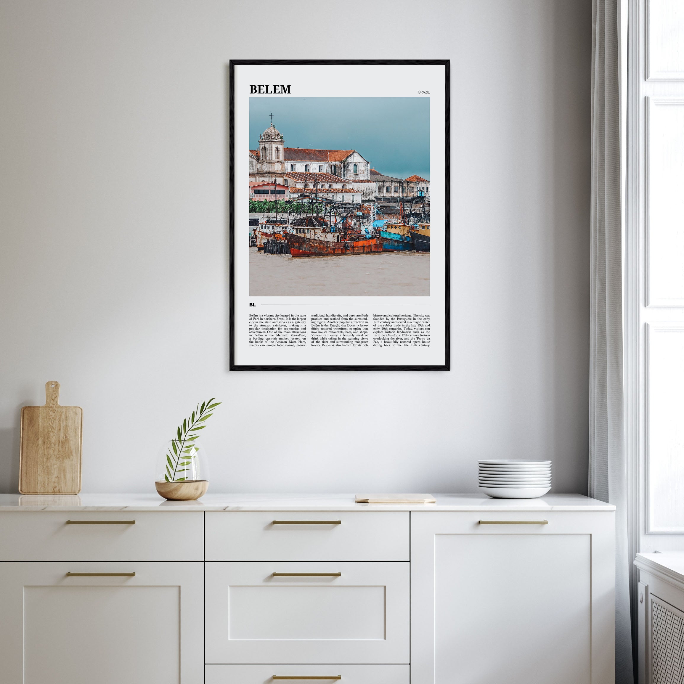 Belém Travel Color Poster