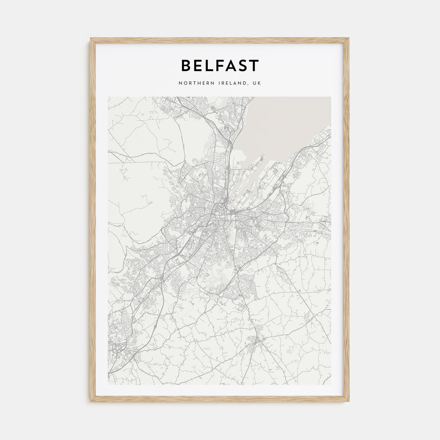 Belfast Map Portrait Poster