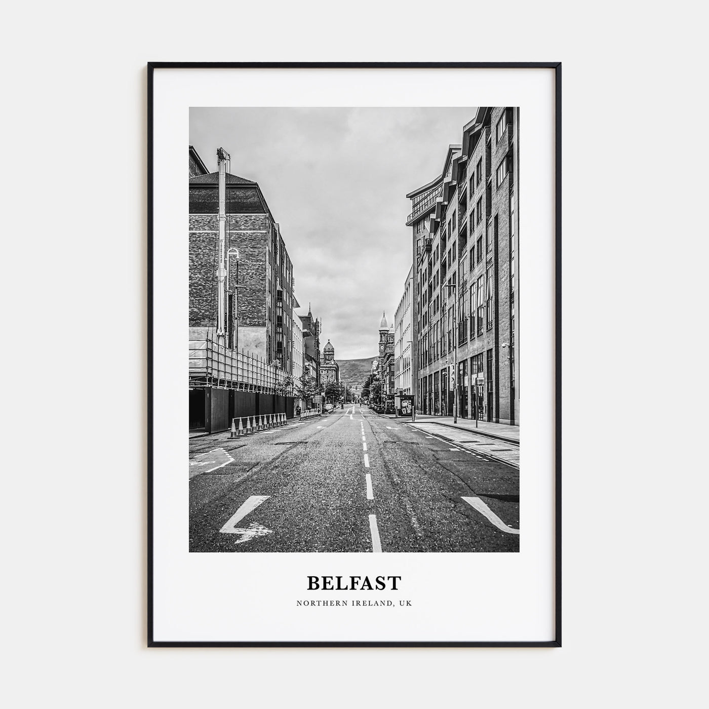 Belfast Portrait B&W Poster