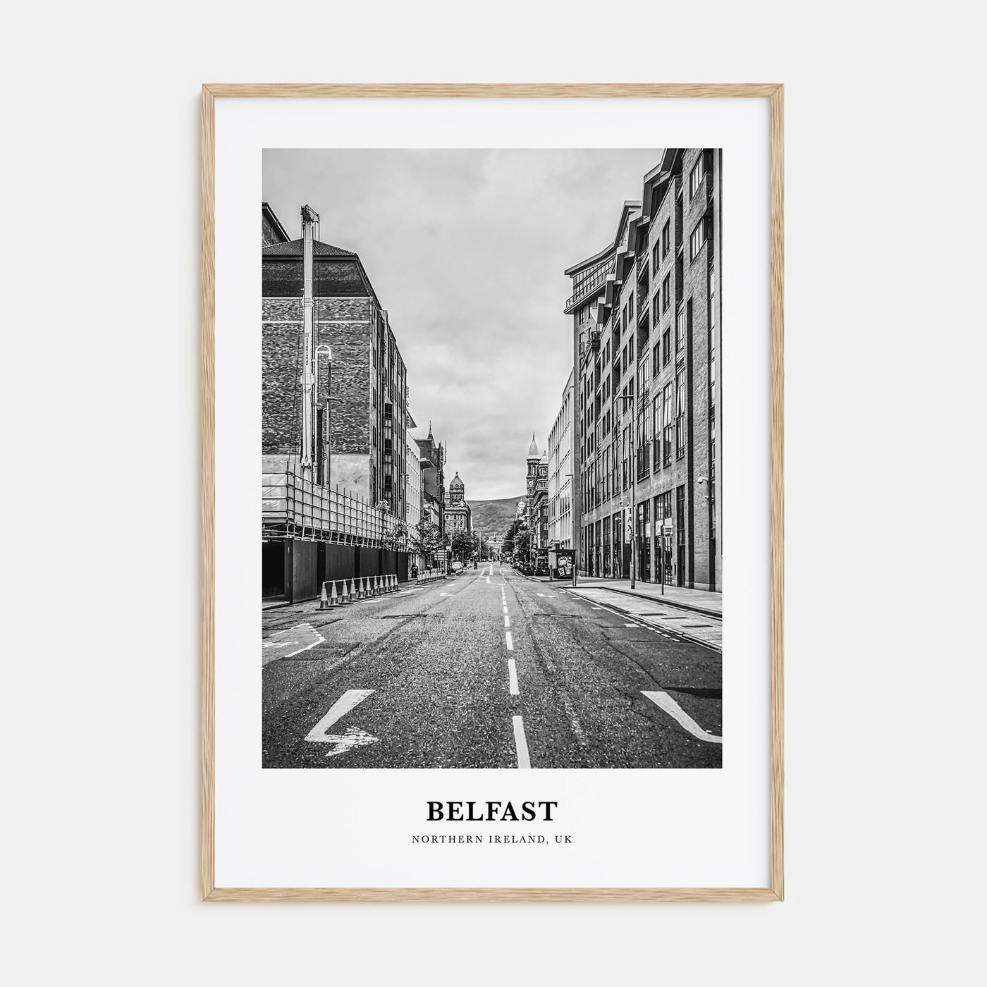 Belfast Portrait B&W Poster