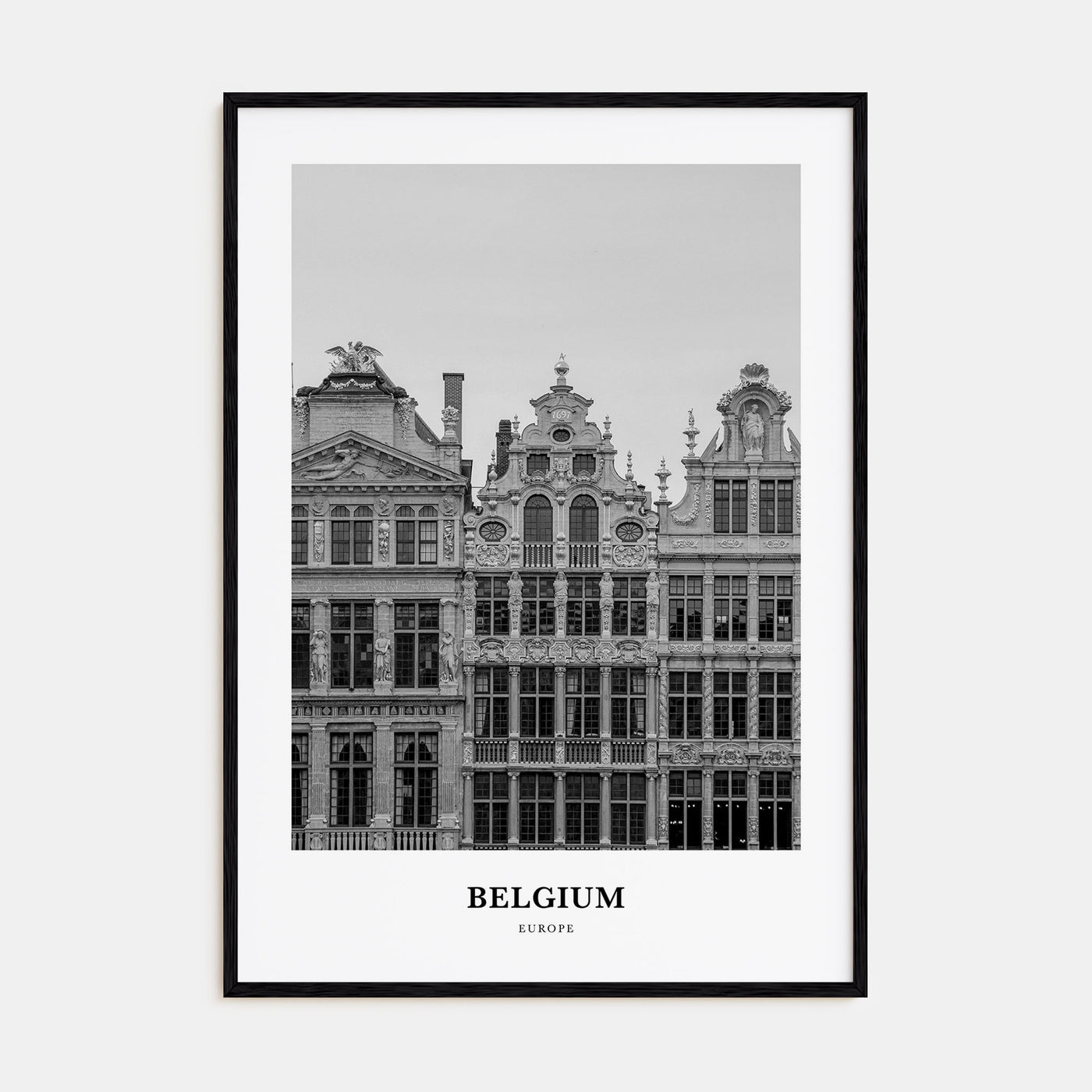 Belgium Portrait B&W No 1 Poster