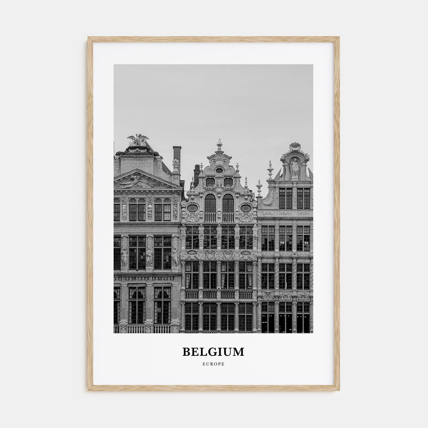 Belgium Portrait B&W No 1 Poster