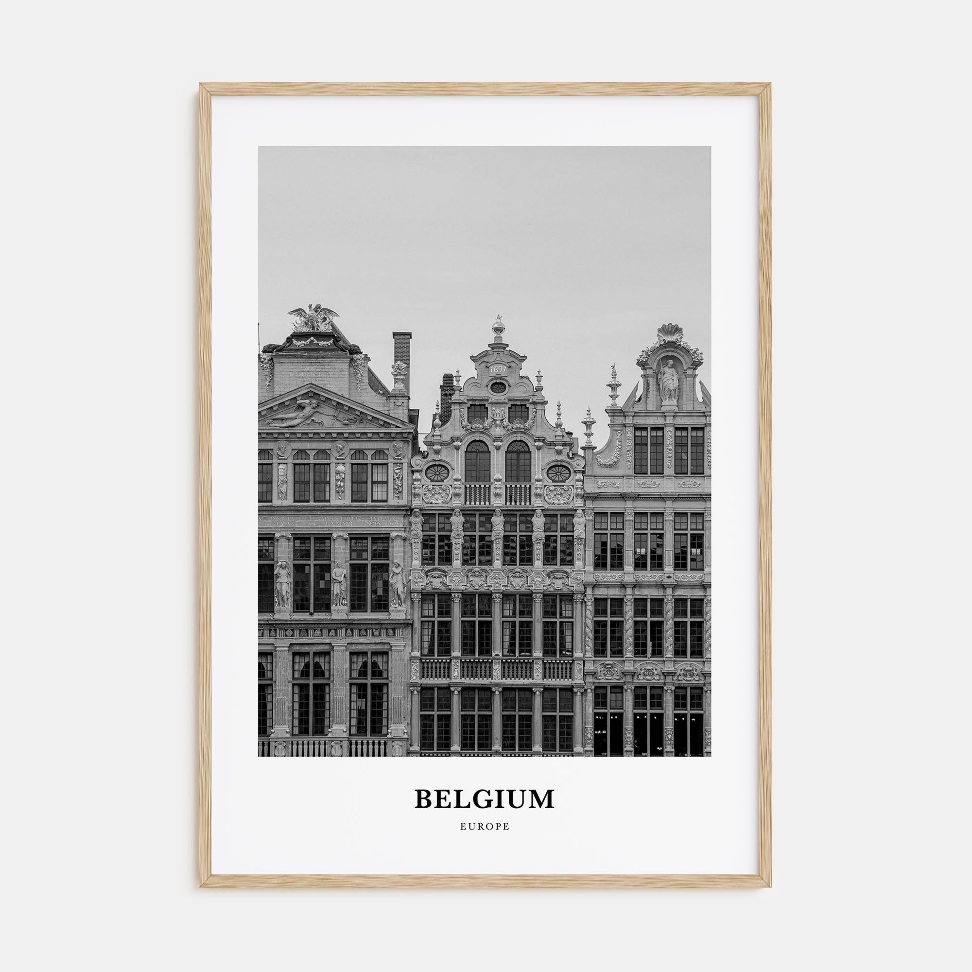 Belgium Portrait B&W No 1 Poster