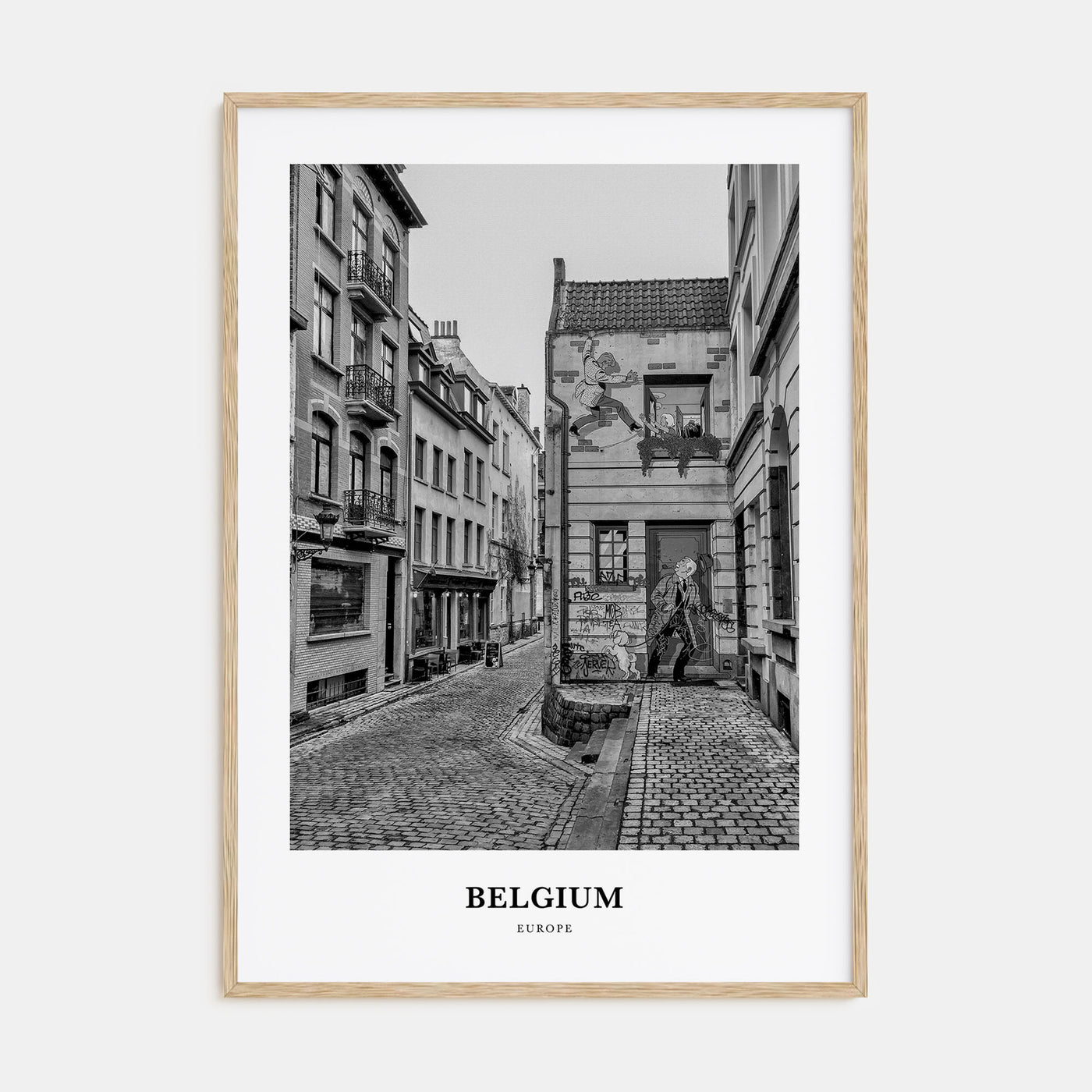 Belgium Portrait B&W No 3 Poster