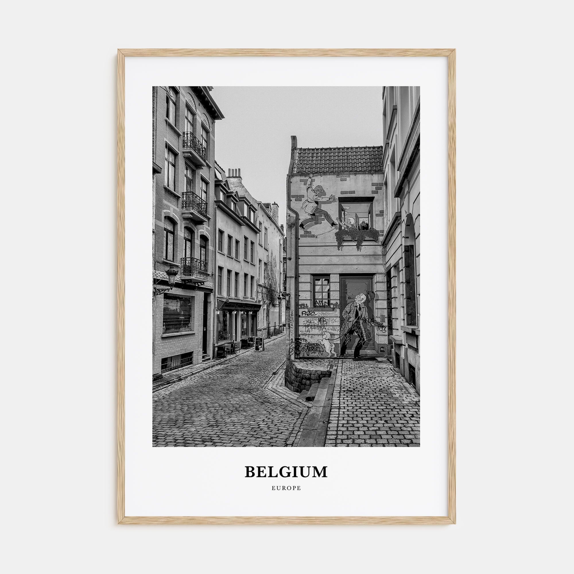 Belgium Portrait B&W No 3 Poster