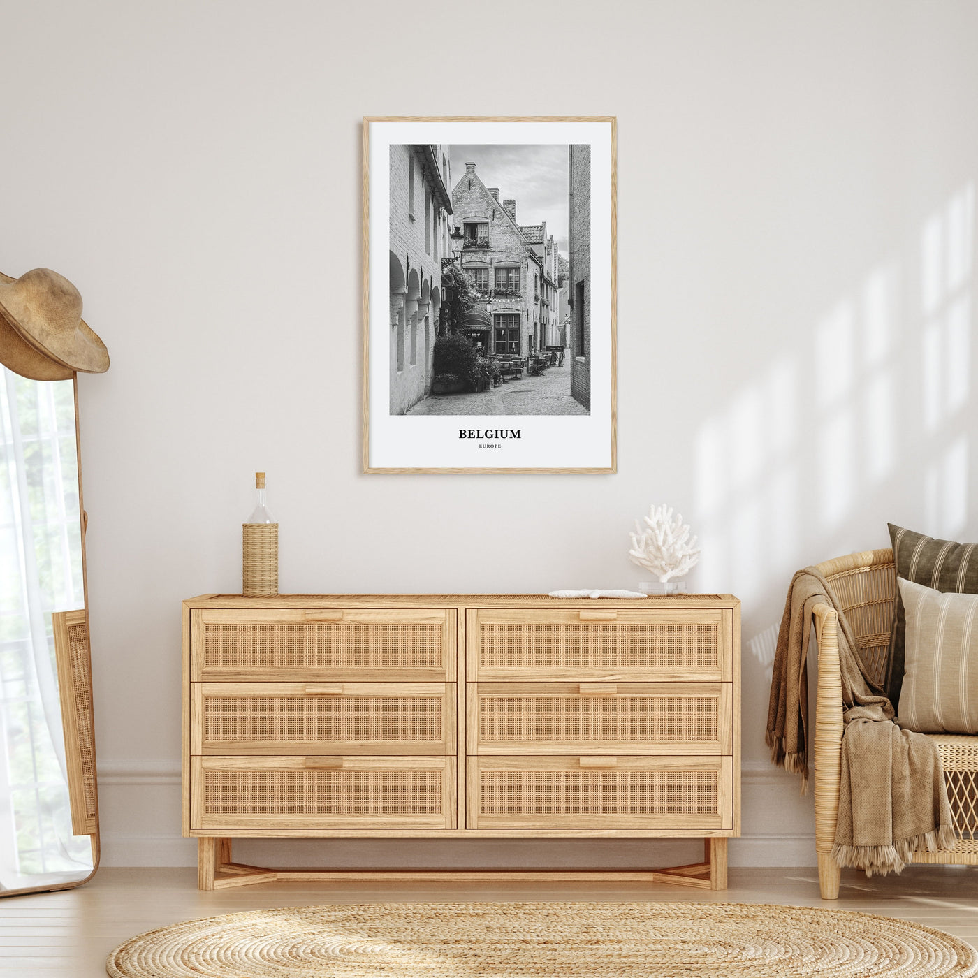 Belgium Portrait B&W No 4 Poster