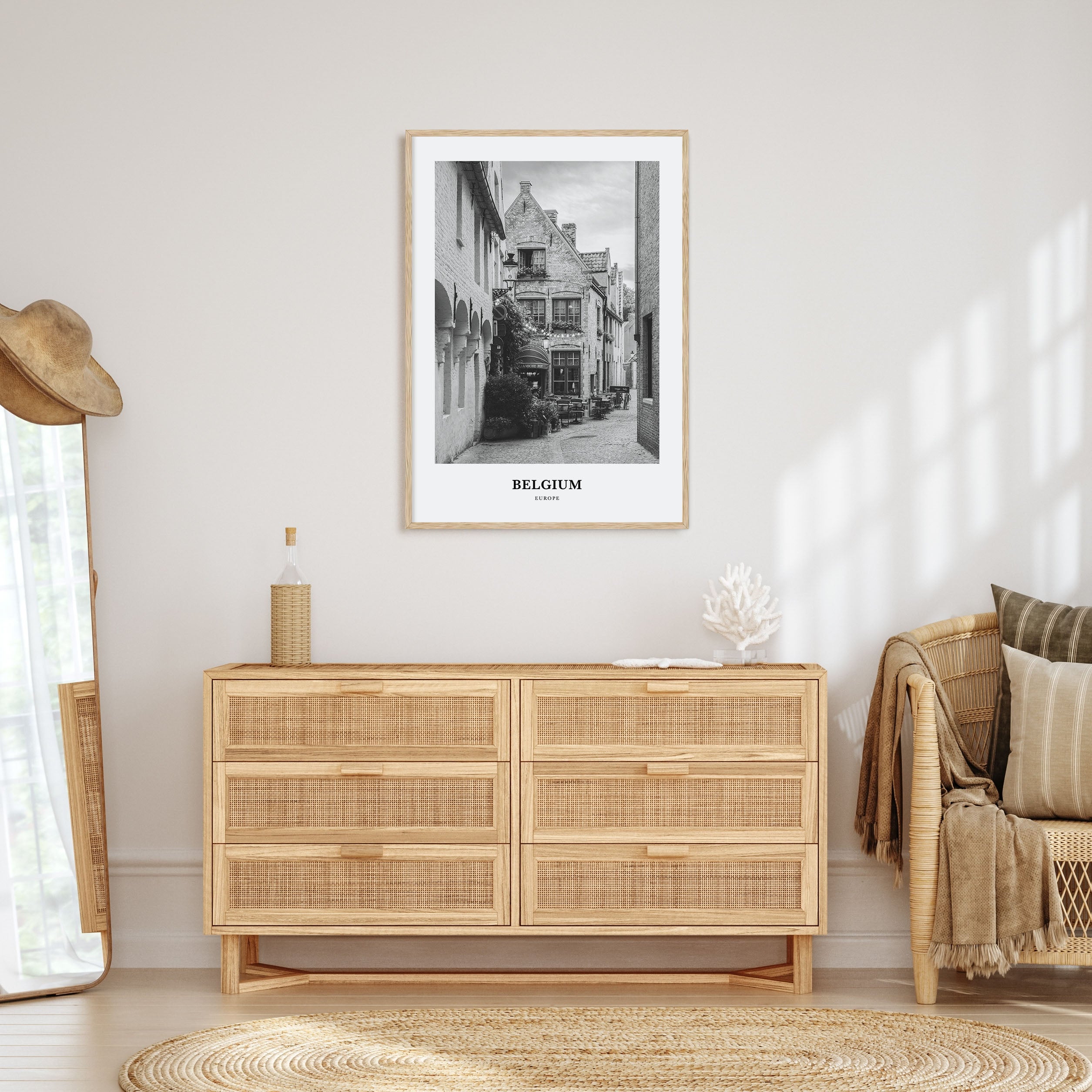 Belgium Portrait B&W No 4 Poster