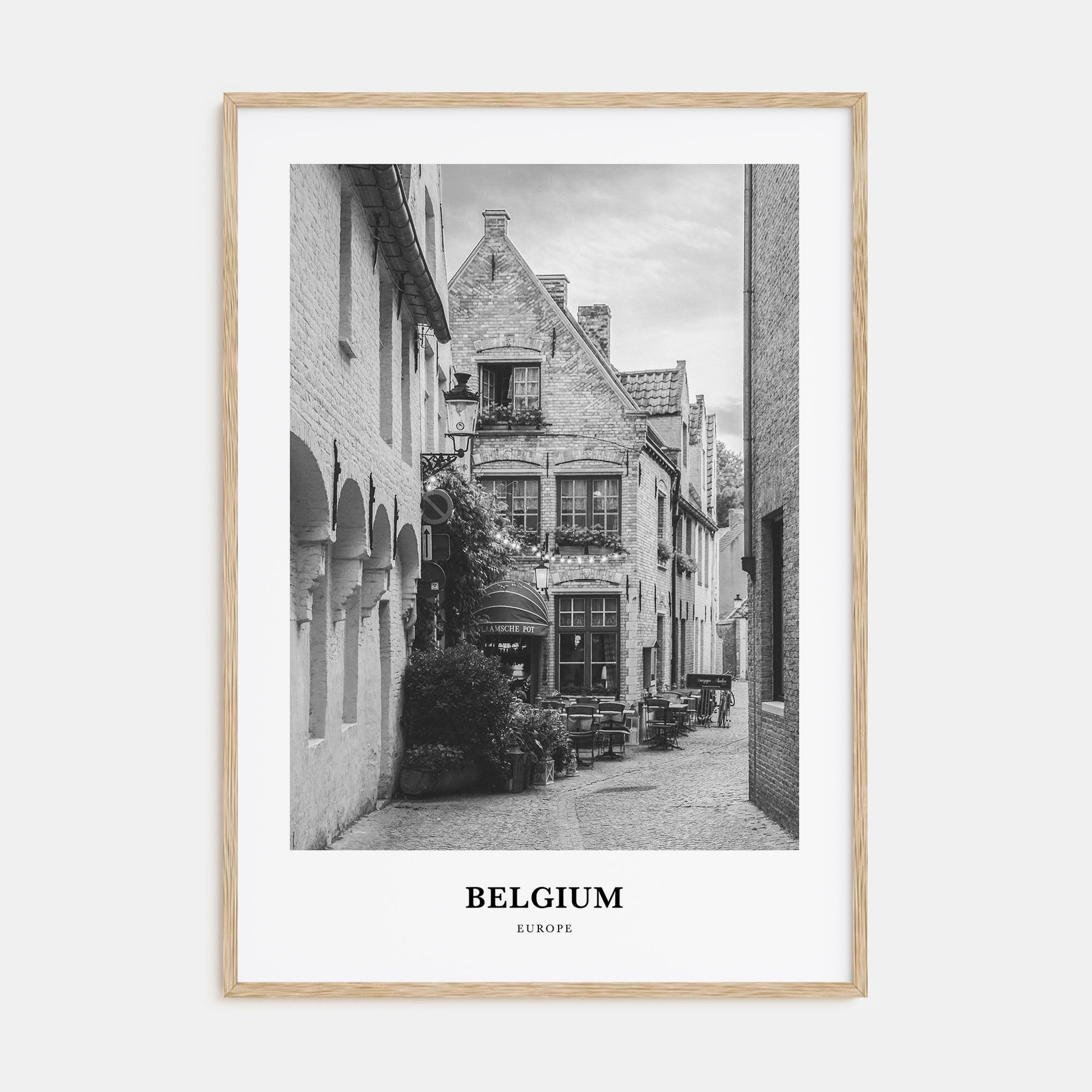 Belgium Portrait B&W No 4 Poster