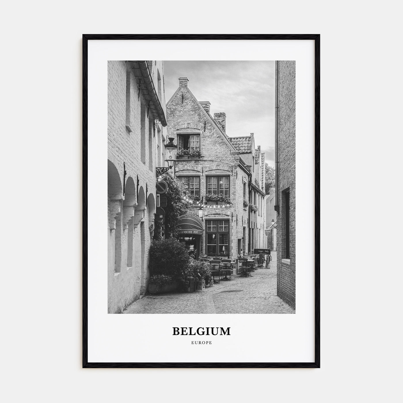 Belgium Portrait B&W No 4 Poster