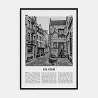 Belgium Travel B&W No 2 Poster