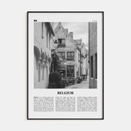 Belgium Travel B&W No 4 Poster