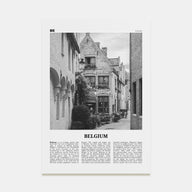 Belgium Travel B&W No 4 Poster