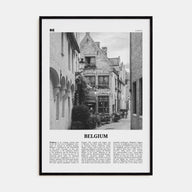 Belgium Travel B&W No 4 Poster
