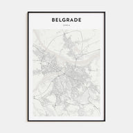 Belgrade Map Portrait Poster