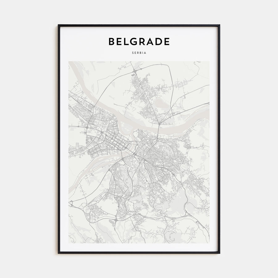 Belgrade Map Portrait Poster