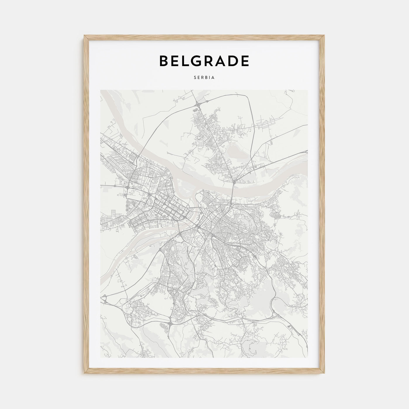Belgrade Map Portrait Poster