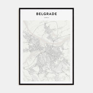 Belgrade Map Portrait Poster