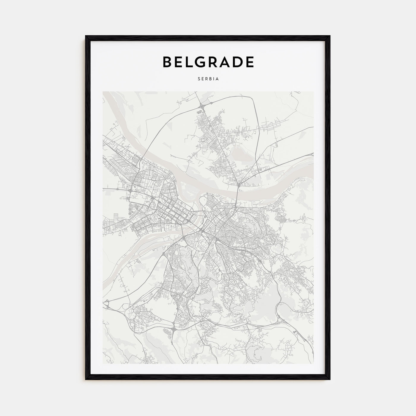 Belgrade Map Portrait Poster
