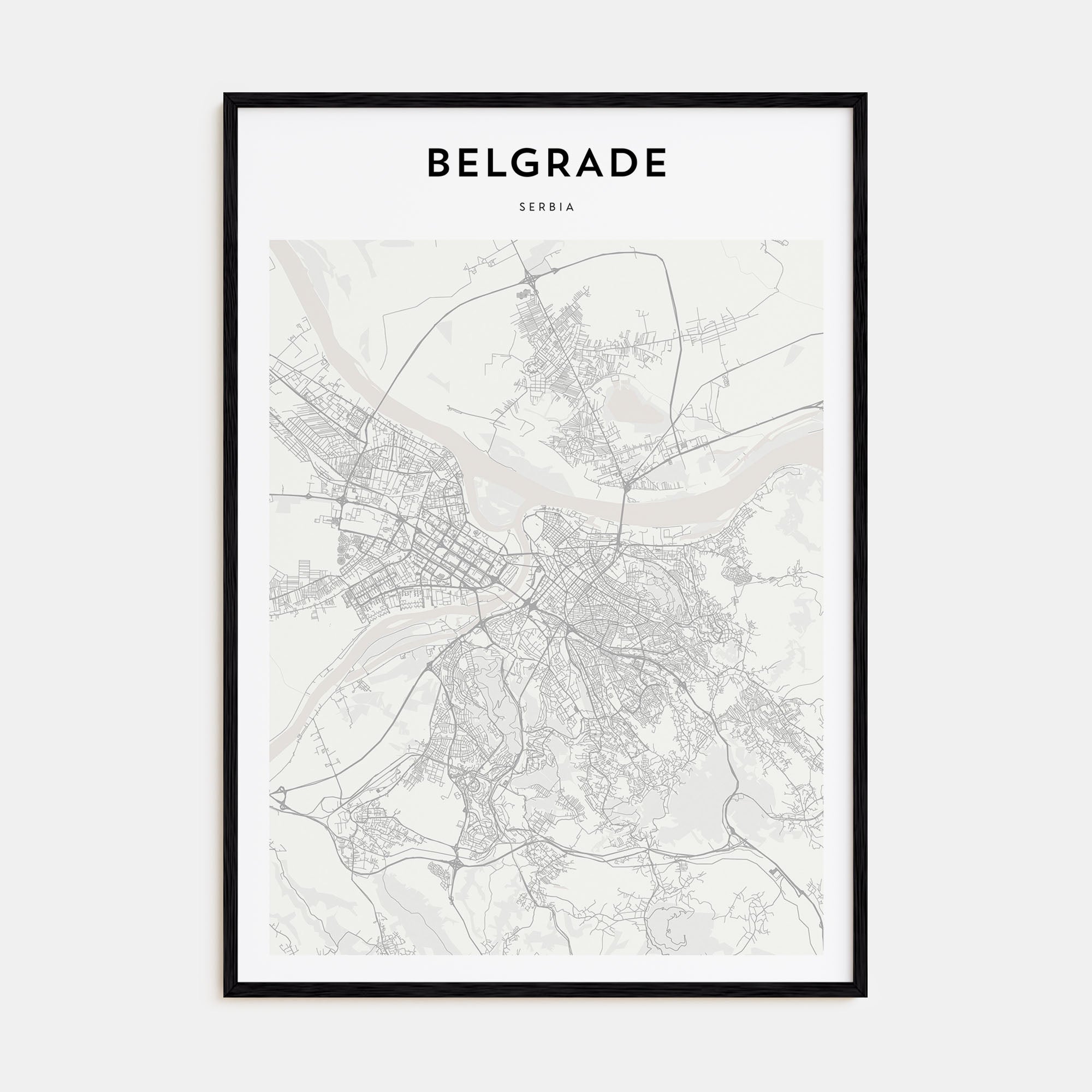 Belgrade Map Portrait Poster