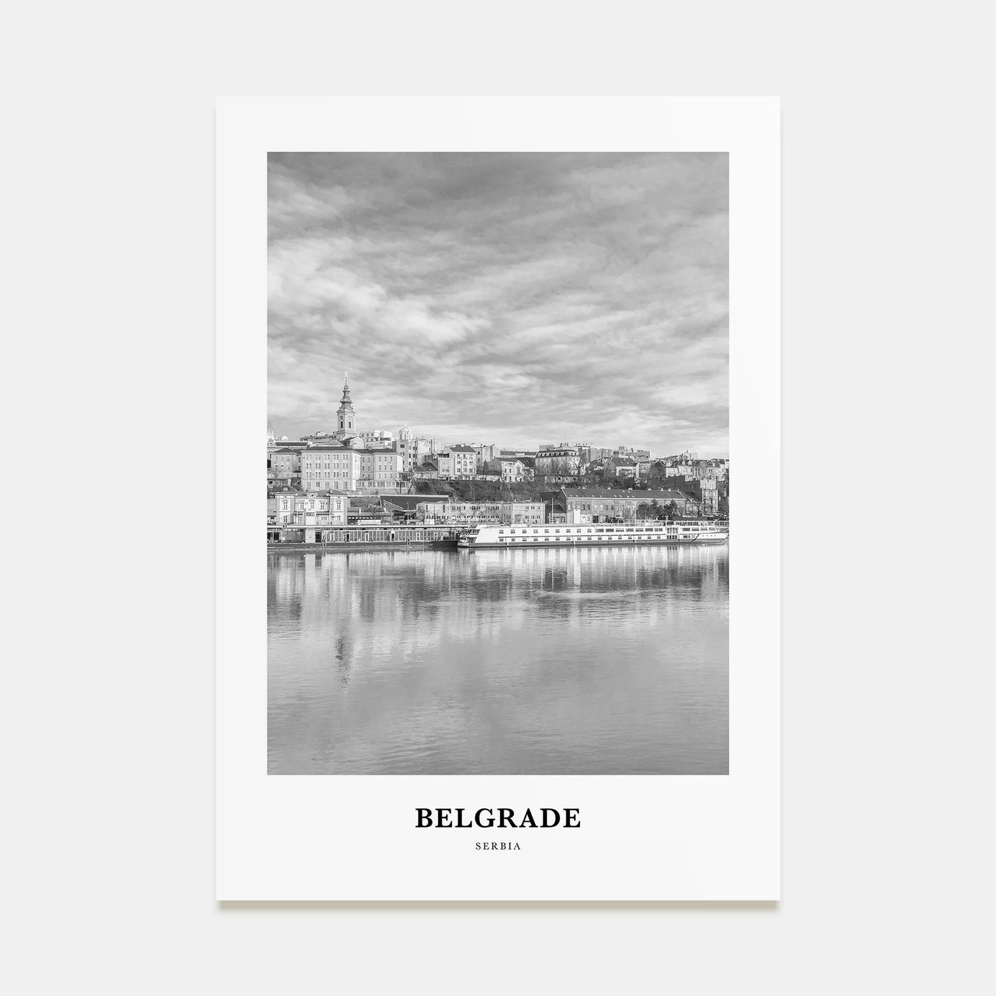 Belgrade Portrait B&W Poster