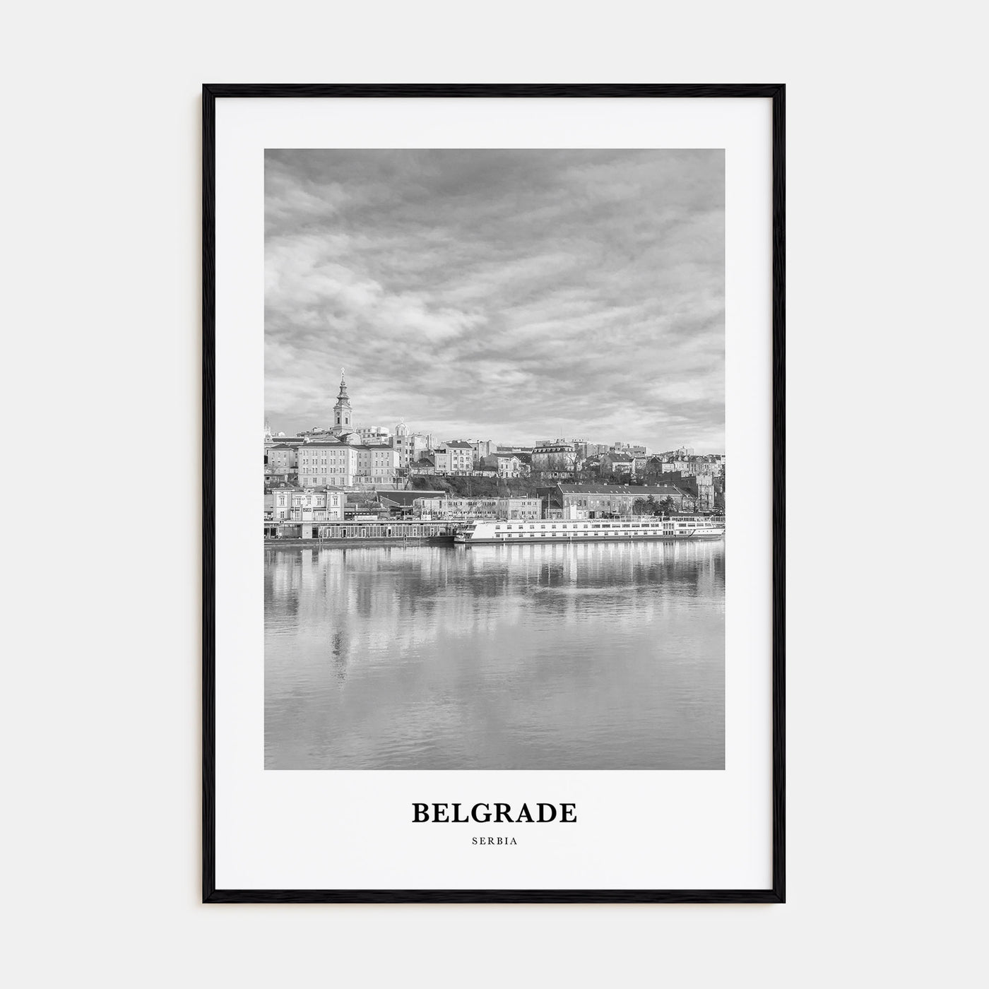Belgrade Portrait B&W Poster