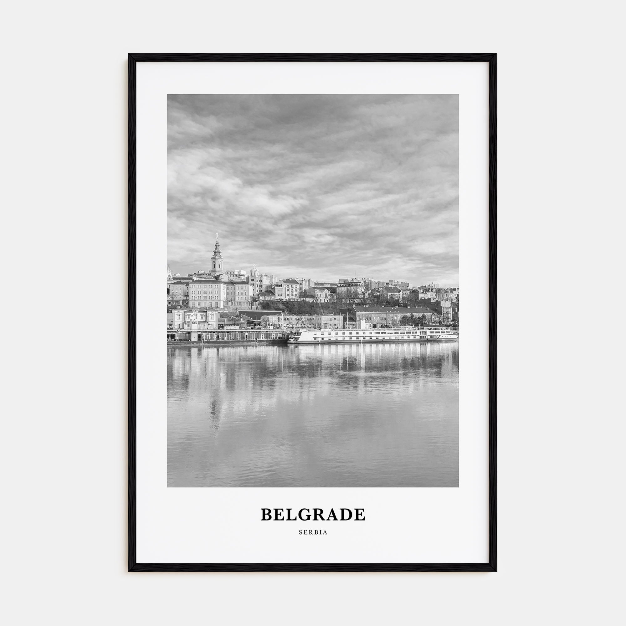 Belgrade Portrait B&W Poster