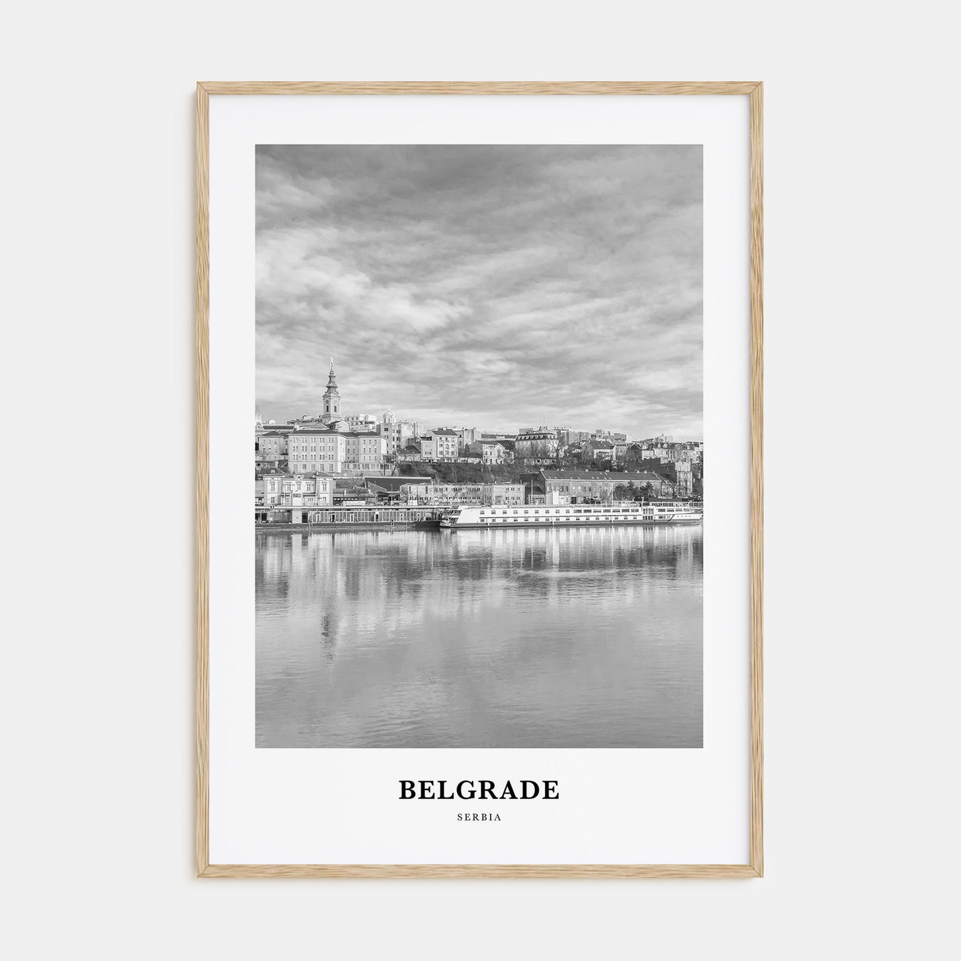 Belgrade Portrait B&W Poster