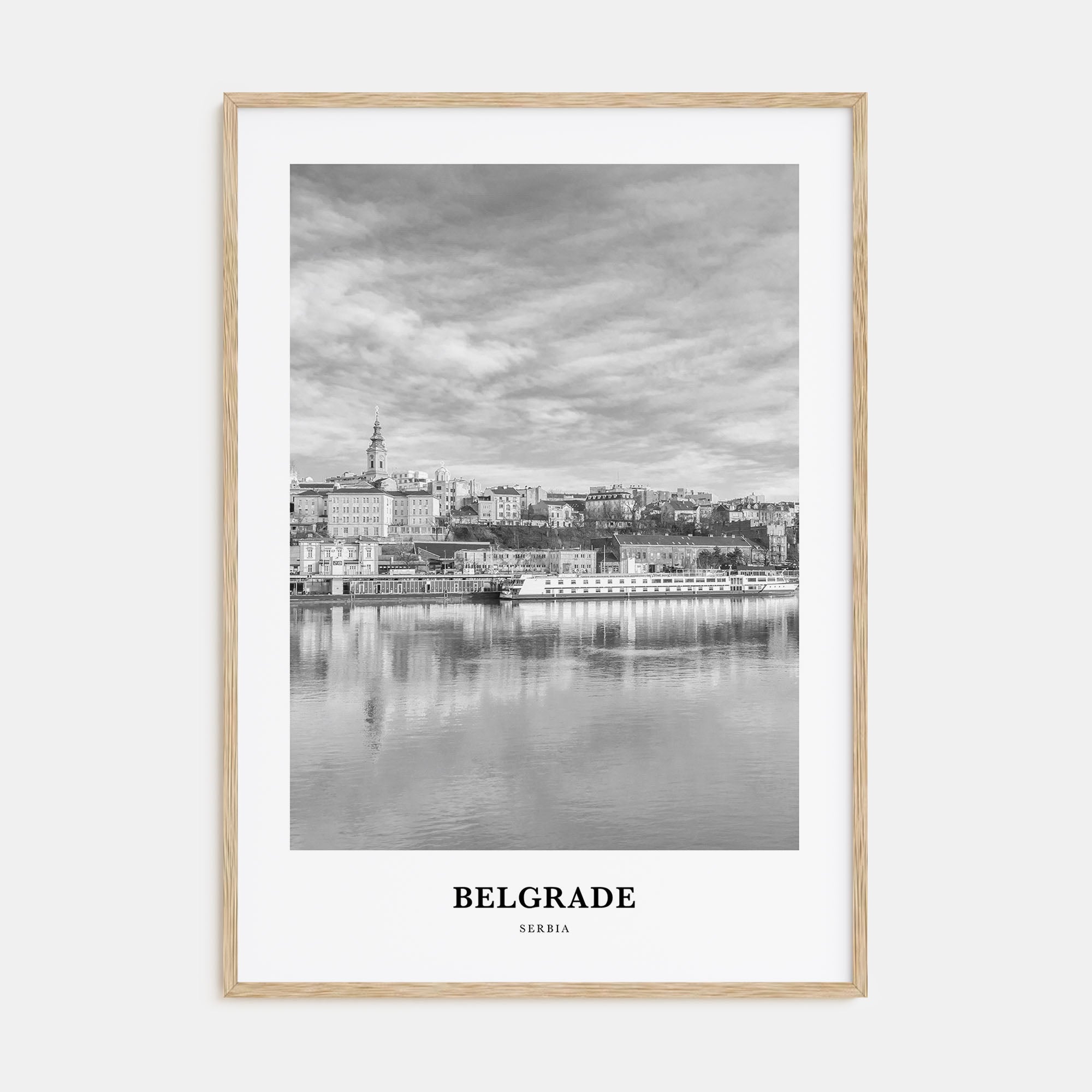 Belgrade Portrait B&W Poster