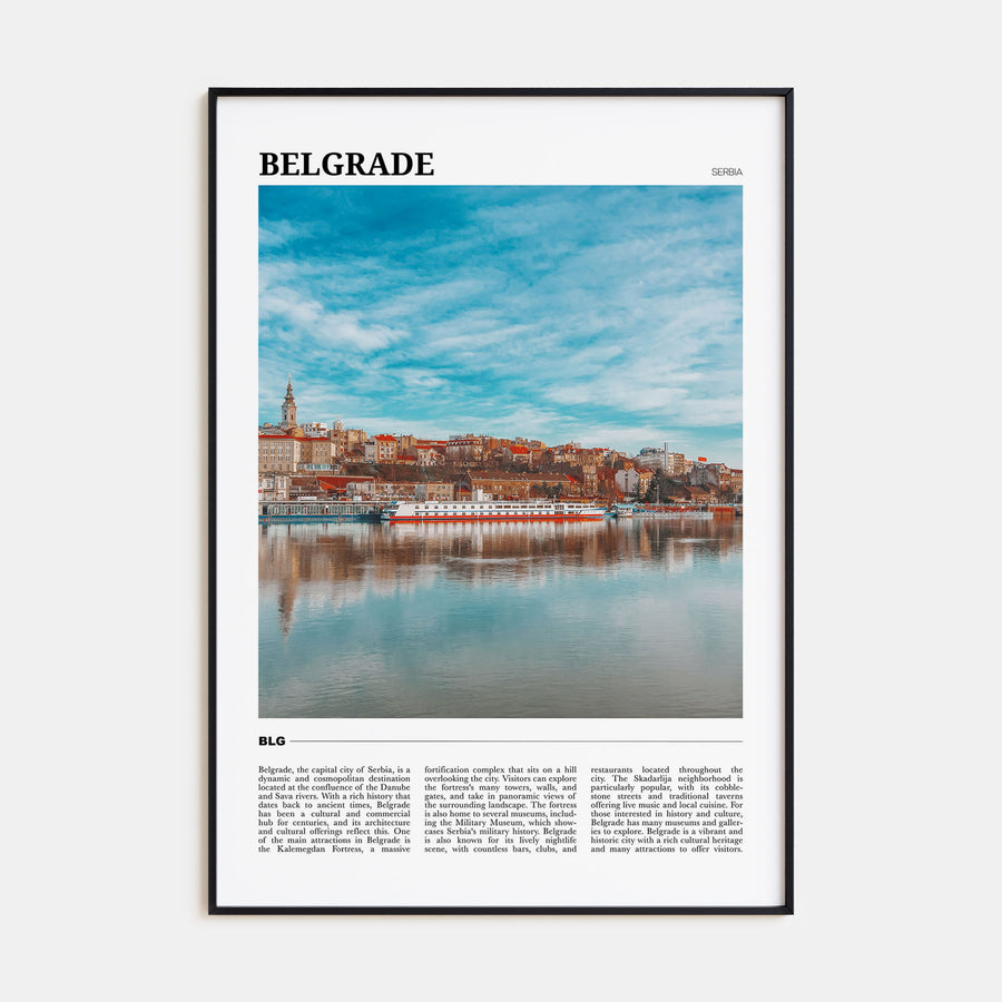 Belgrade Travel Color Poster