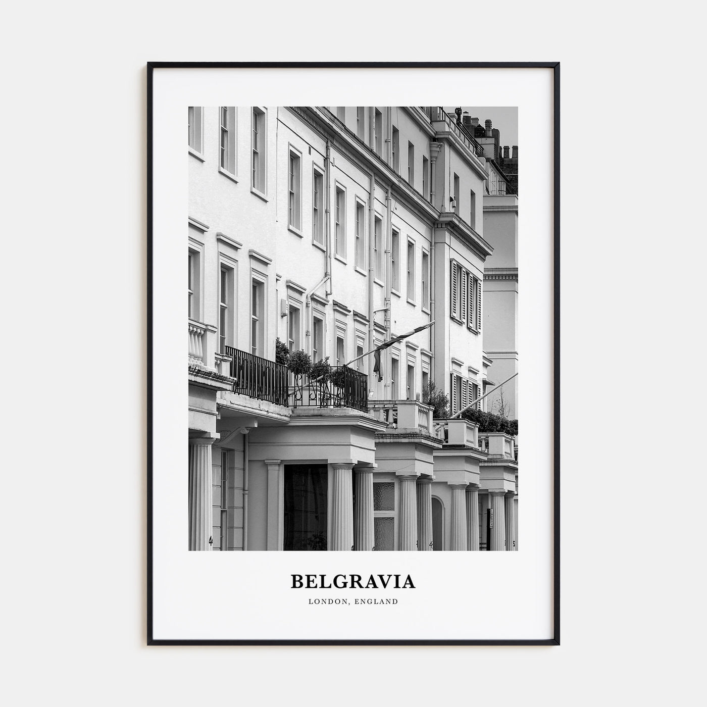 Belgravia Portrait B&W Poster