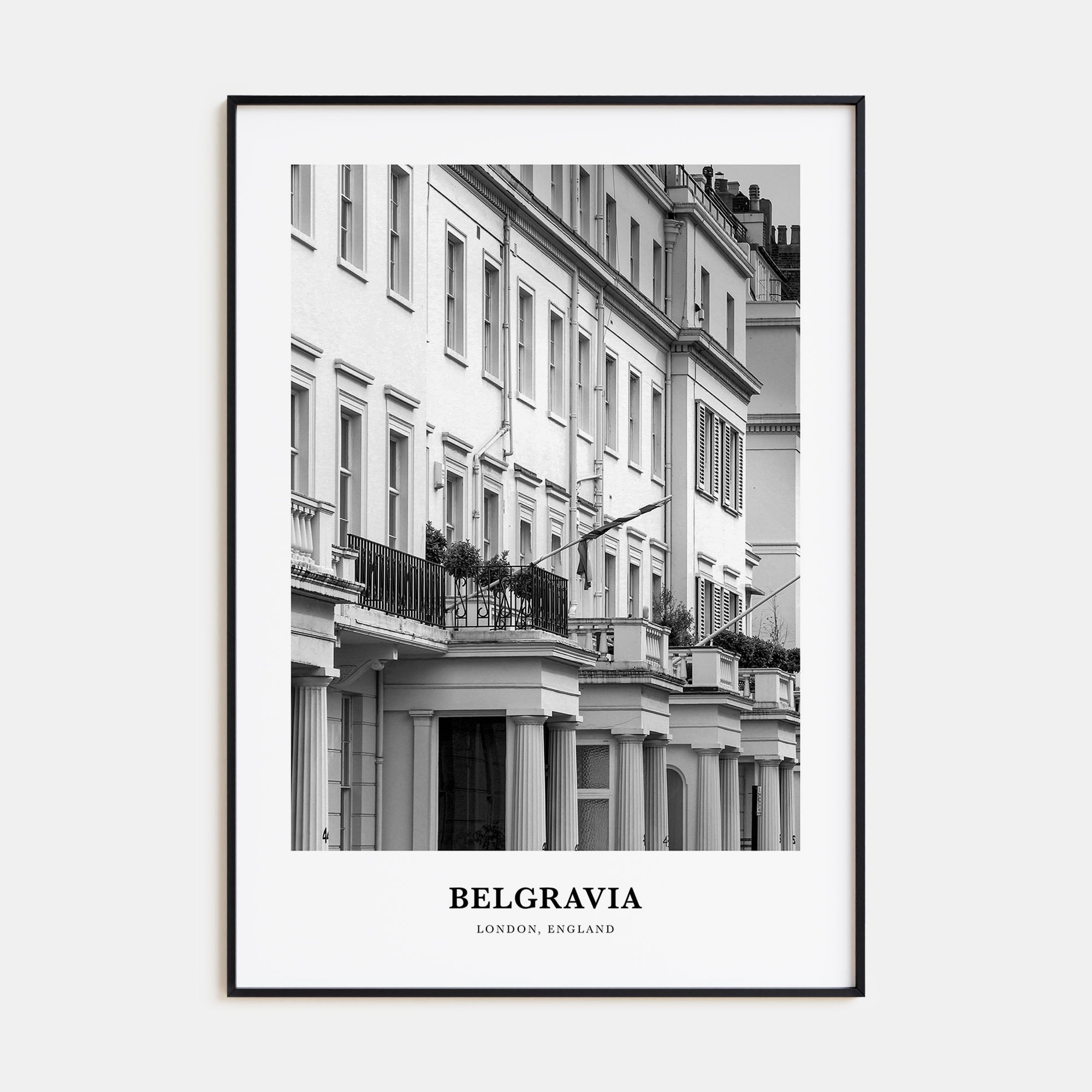 Belgravia Portrait B&W Poster