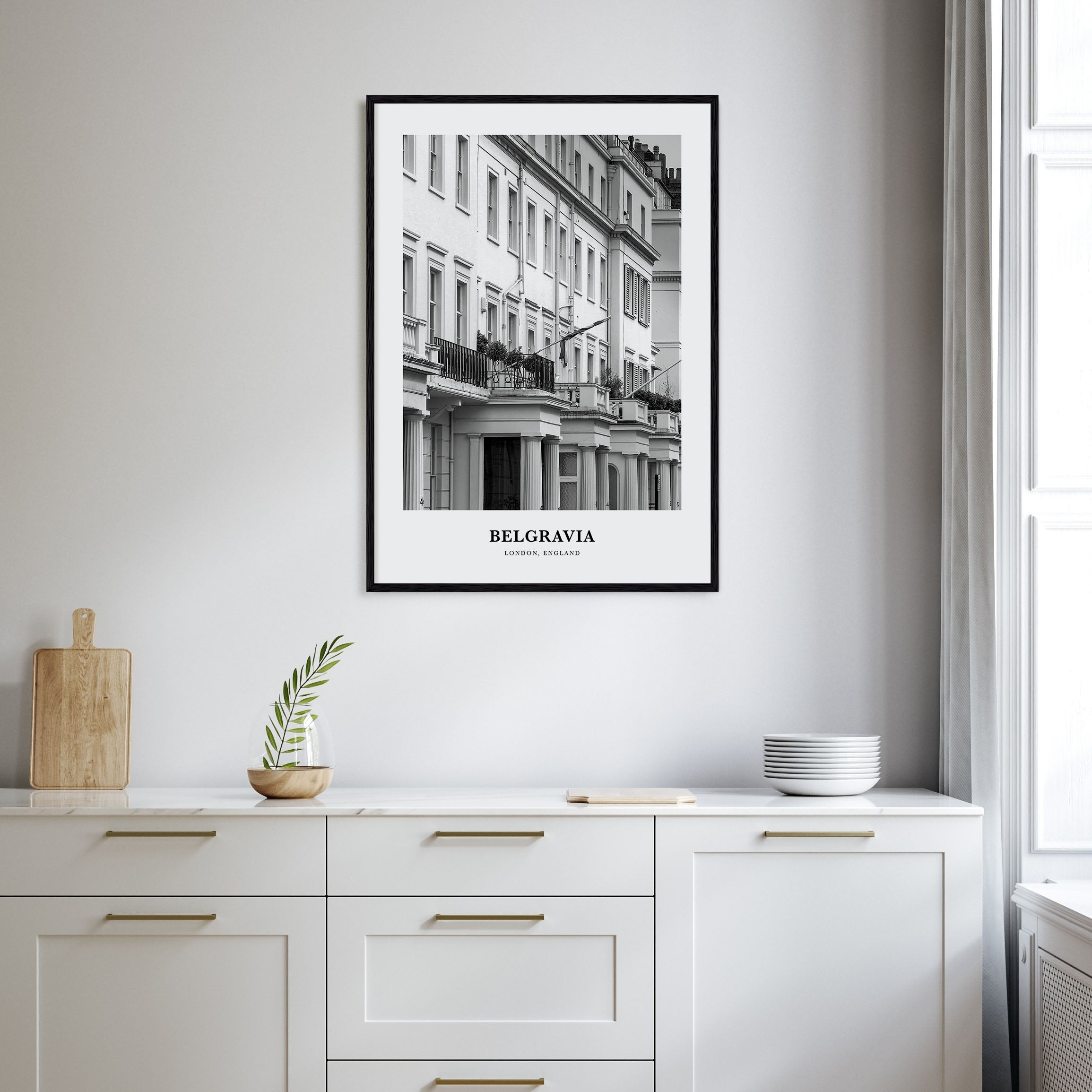 Belgravia Portrait B&W Poster