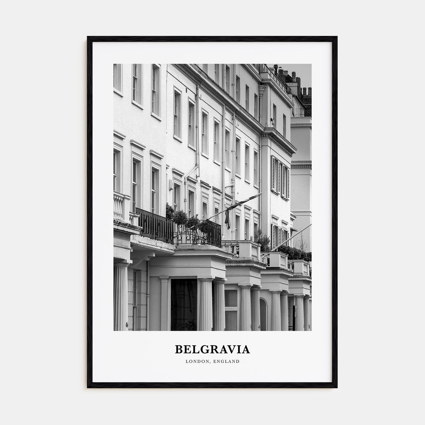 Belgravia Portrait B&W Poster