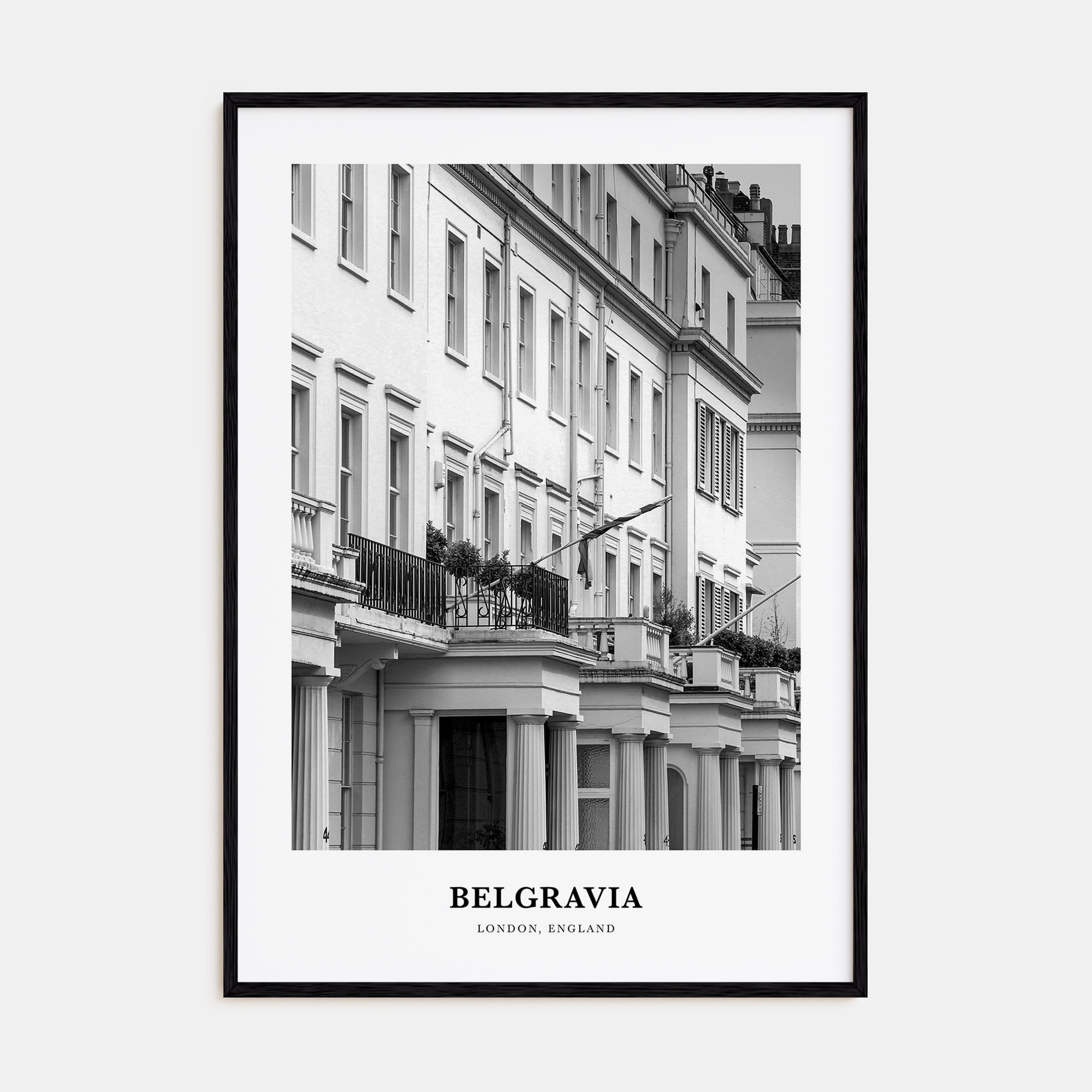 Belgravia Portrait B&W Poster