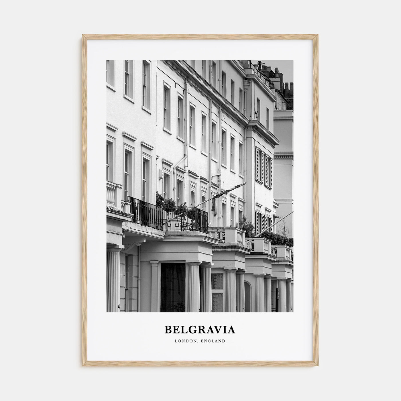 Belgravia Portrait B&W Poster