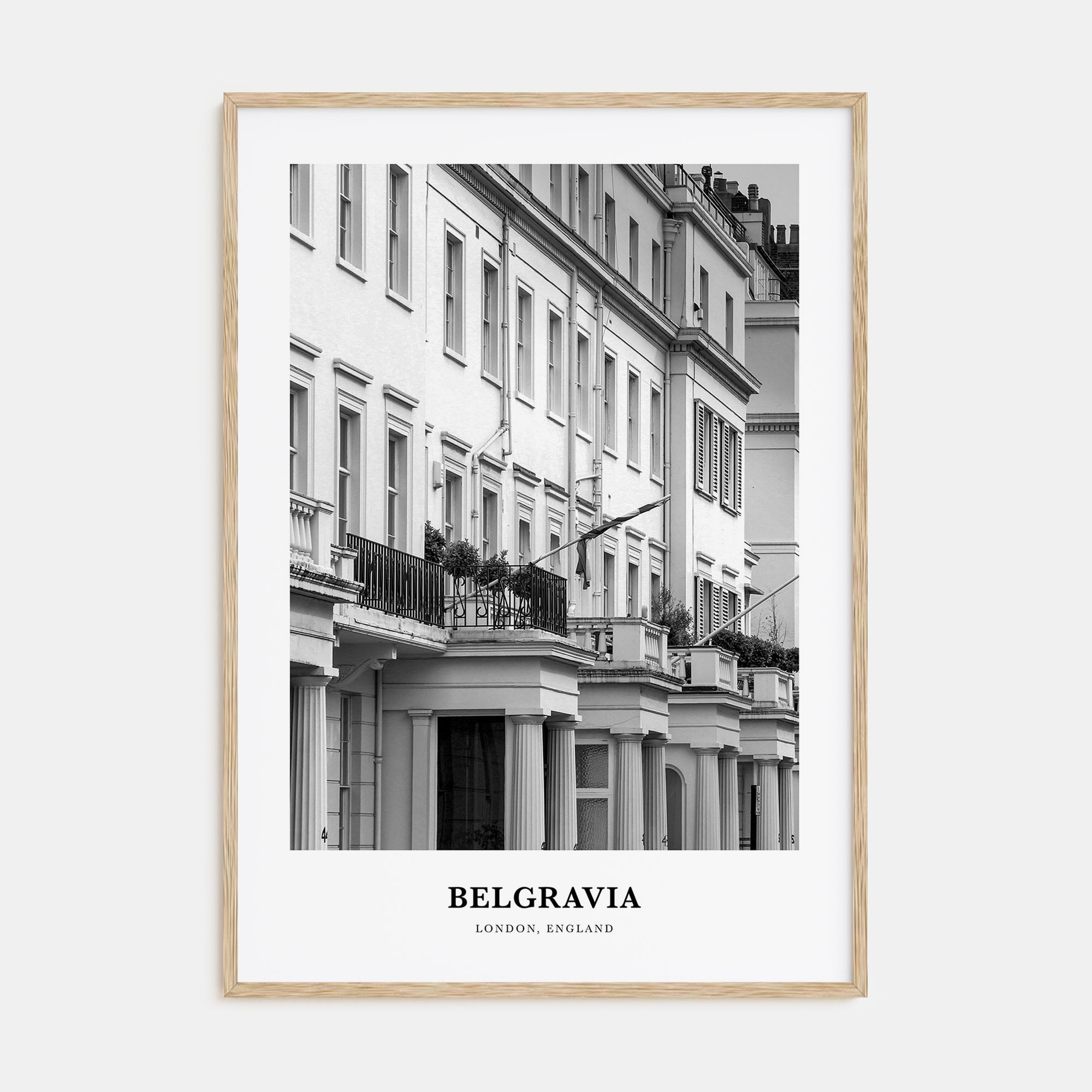 Belgravia Portrait B&W Poster