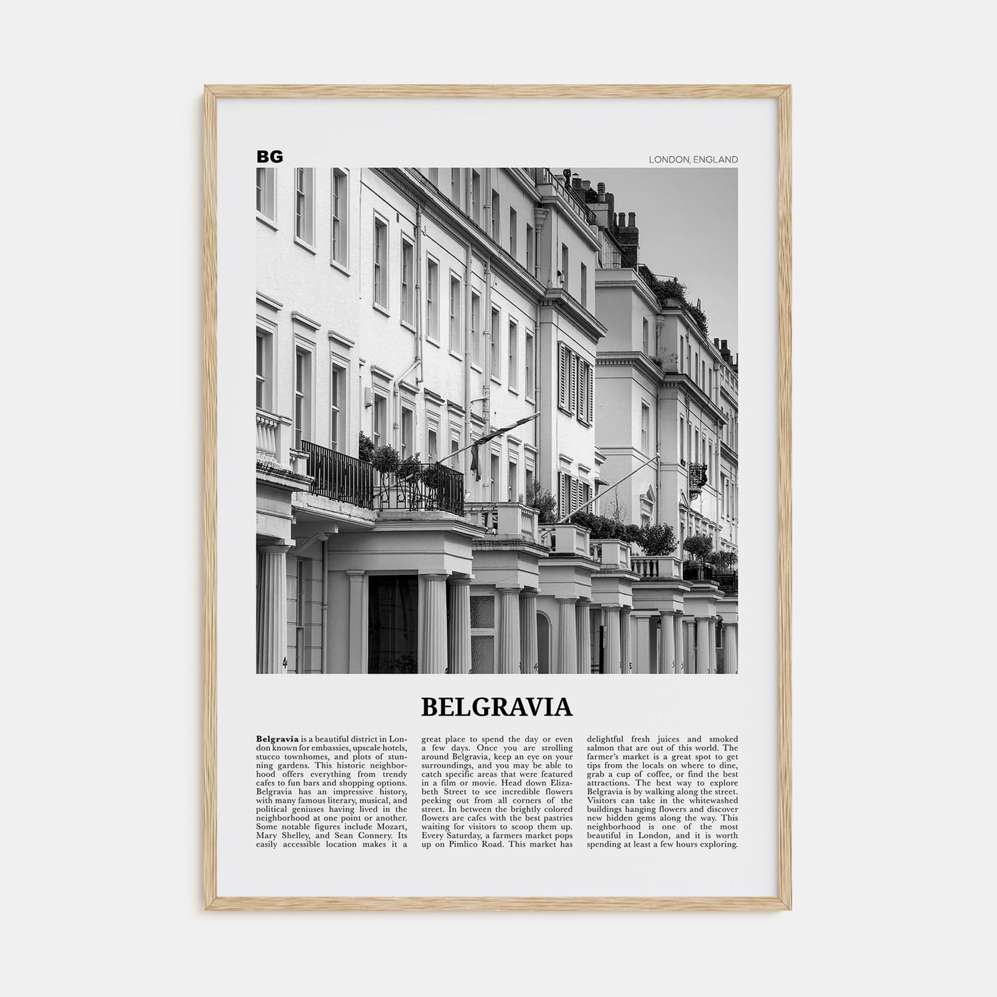 Belgravia Travel B&W Poster
