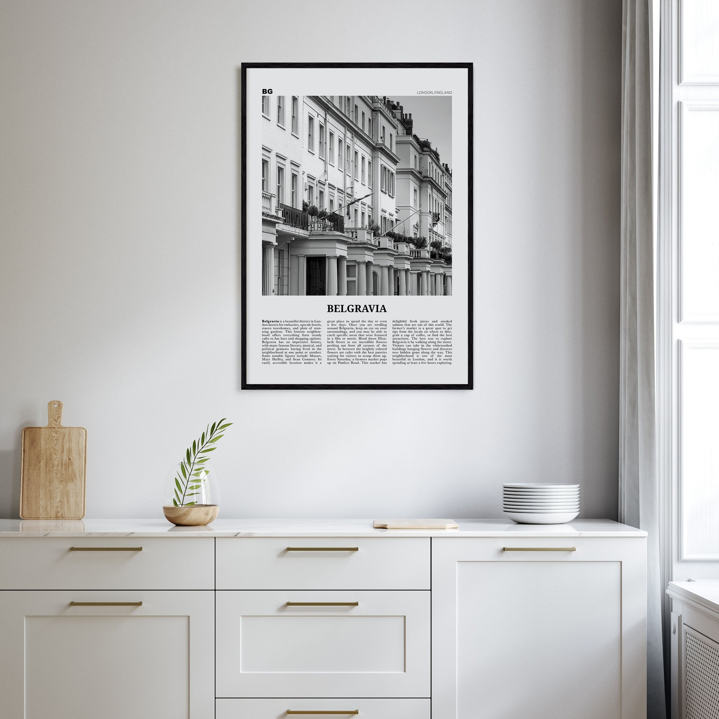 Belgravia Travel B&W Poster