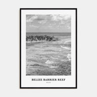 Belize Barrier Reef Portrait B&W Poster