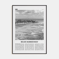 Belize Barrier Reef Travel B&W Poster